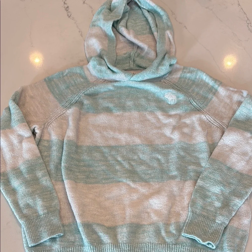 Abercrombie Kids Blue and Cream Cowl Neck Sweater